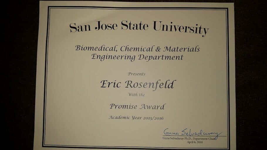 Material Engineering Promise Award